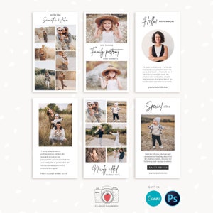 Instagram story template photographer, Instagram stories template Canva, Photoshop, Instagram template canva, Photo collage stories template