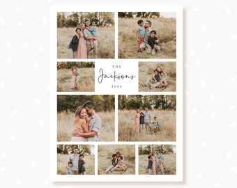 Editable Family Photo Collage Template | Customizable Canva Design for 18x24 poster or any size