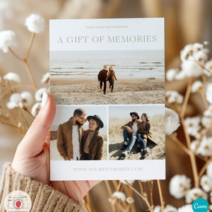 Plantilla de tarjeta de regalo de fotografía / Vale de regalo de Canva editable para cualquier ocasión / C11