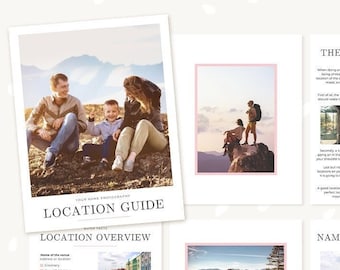 Location Guide Template, Photography Magazine, Welcome guide, 12 pages, Template for photographers, Magazine Template, Canva & Photoshop