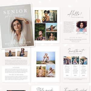 Senior Fotografie Magazin, Canva, Photoshop, 12 Seiten, Senior Marketing, Senior Magazin Template, Senior Fotograf, Senior Graduierungen