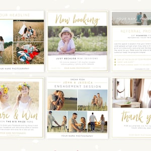 Social Media Templates for photographers, Facebook Template, Instagram Template, Photography marketing, Share and win, Sneak peek