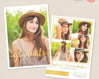 college graduation announcement template etsy