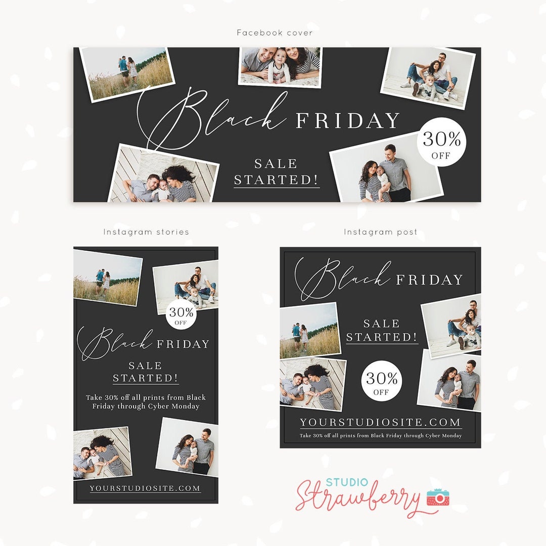 Black Friday Marketing Template, Black Friday Social Media, Facebook Cover,  Instagram Post, Instagram Stories, Black Friday Sale Promotion - Etsy