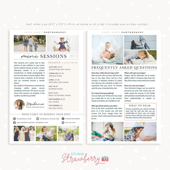 Mini Sessions Guide Sessions Calendar Faq Photography Etsy