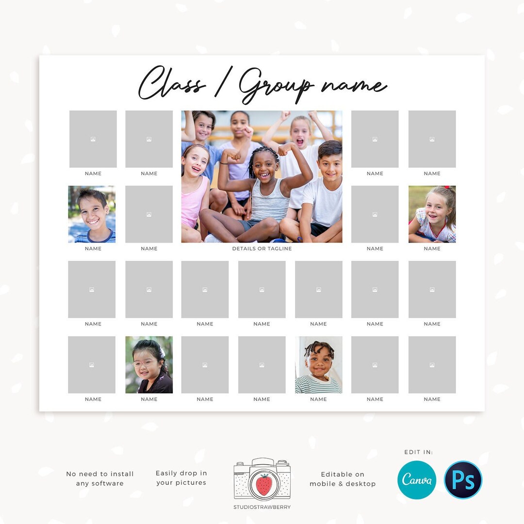 Composite Template, 8x10 School Composite, Photo Composites, School
