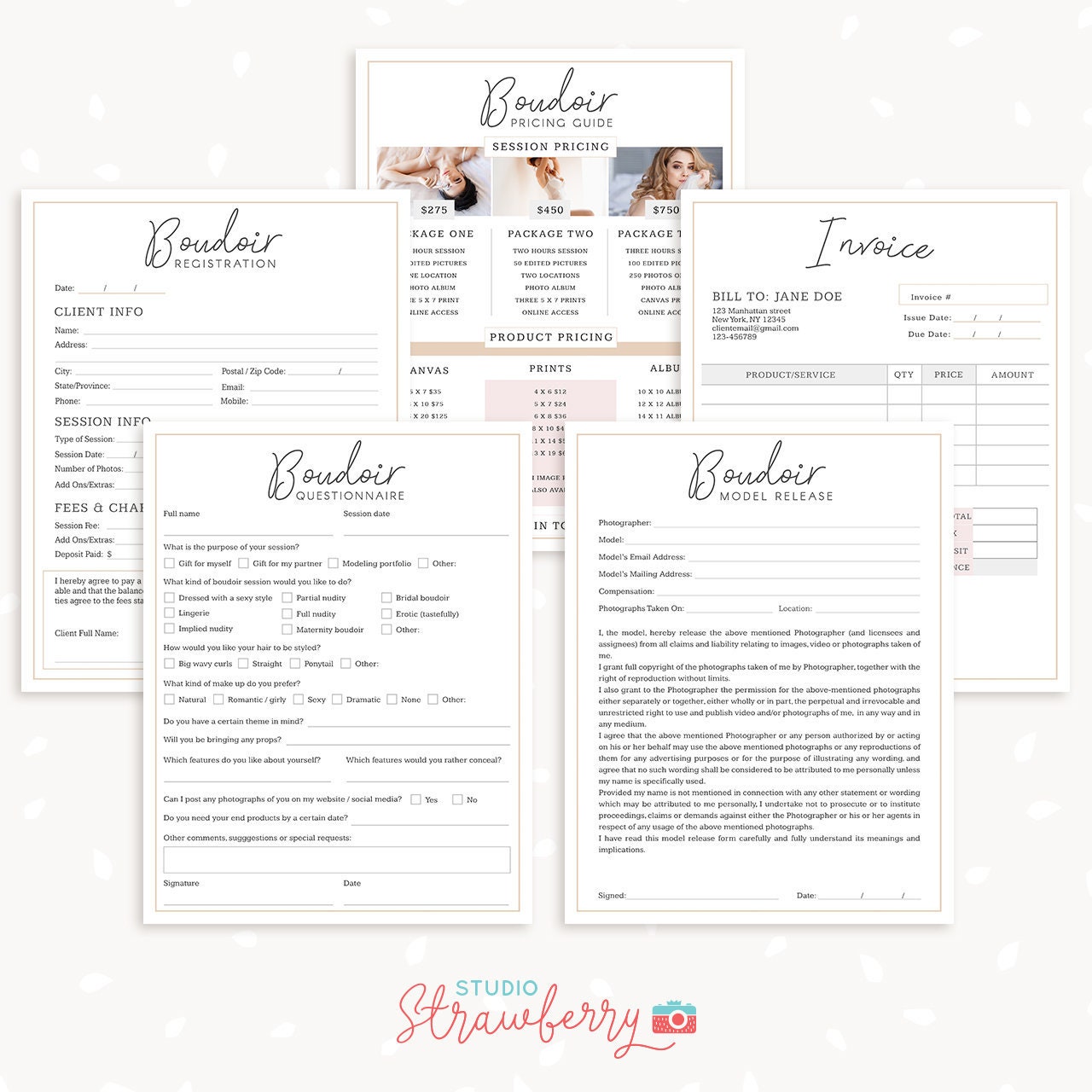 boudoir session questionnaire