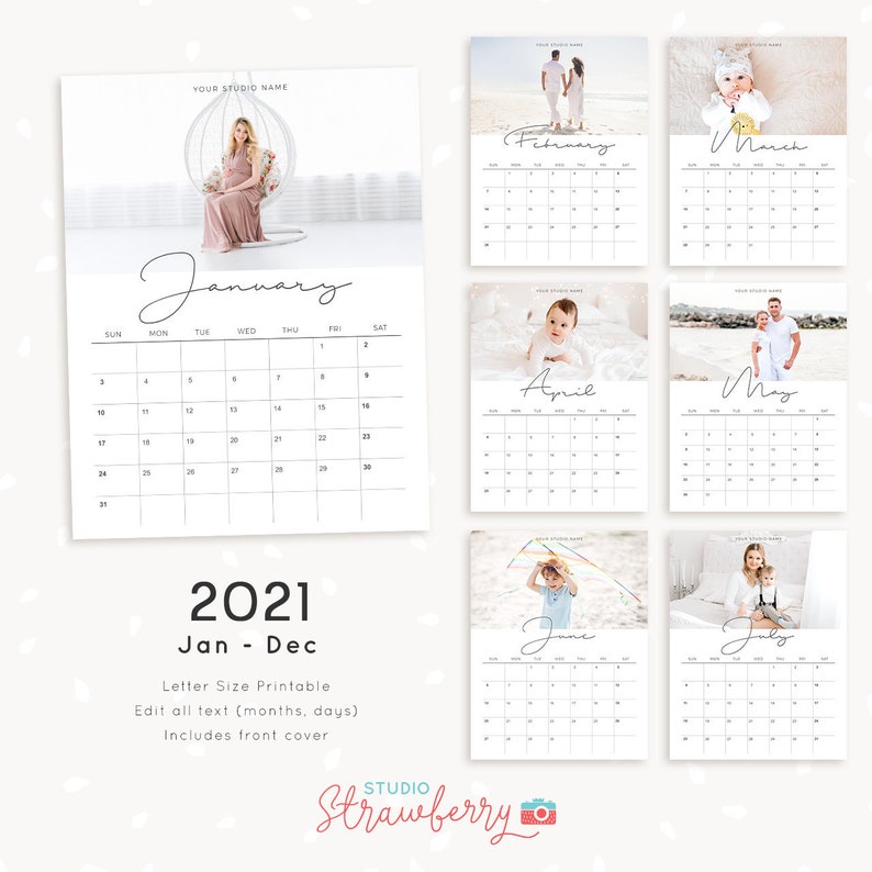 2021 photo calendar template printable calendar ... 2021 photo calendar template printable calendar ...