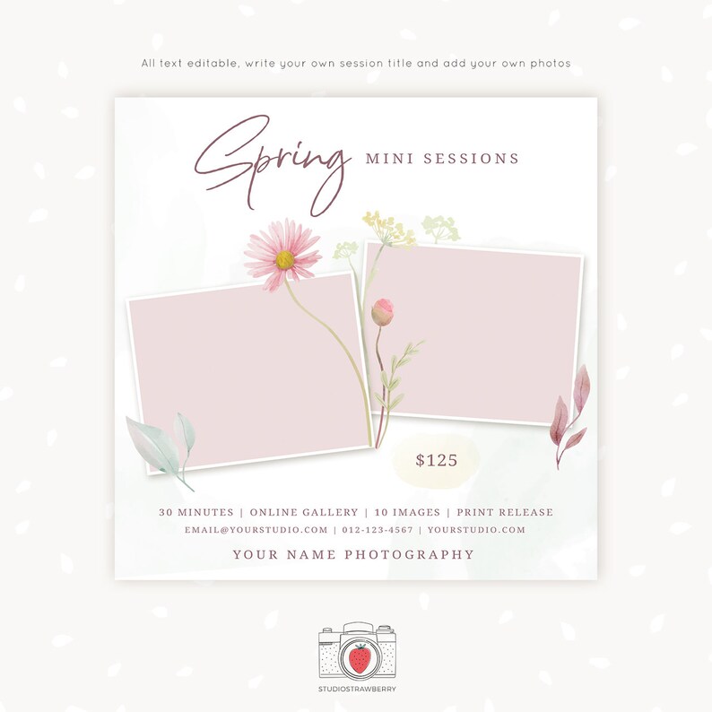 Spring Mini Session Template, Spring Minis, Spring Photography Sessions ...