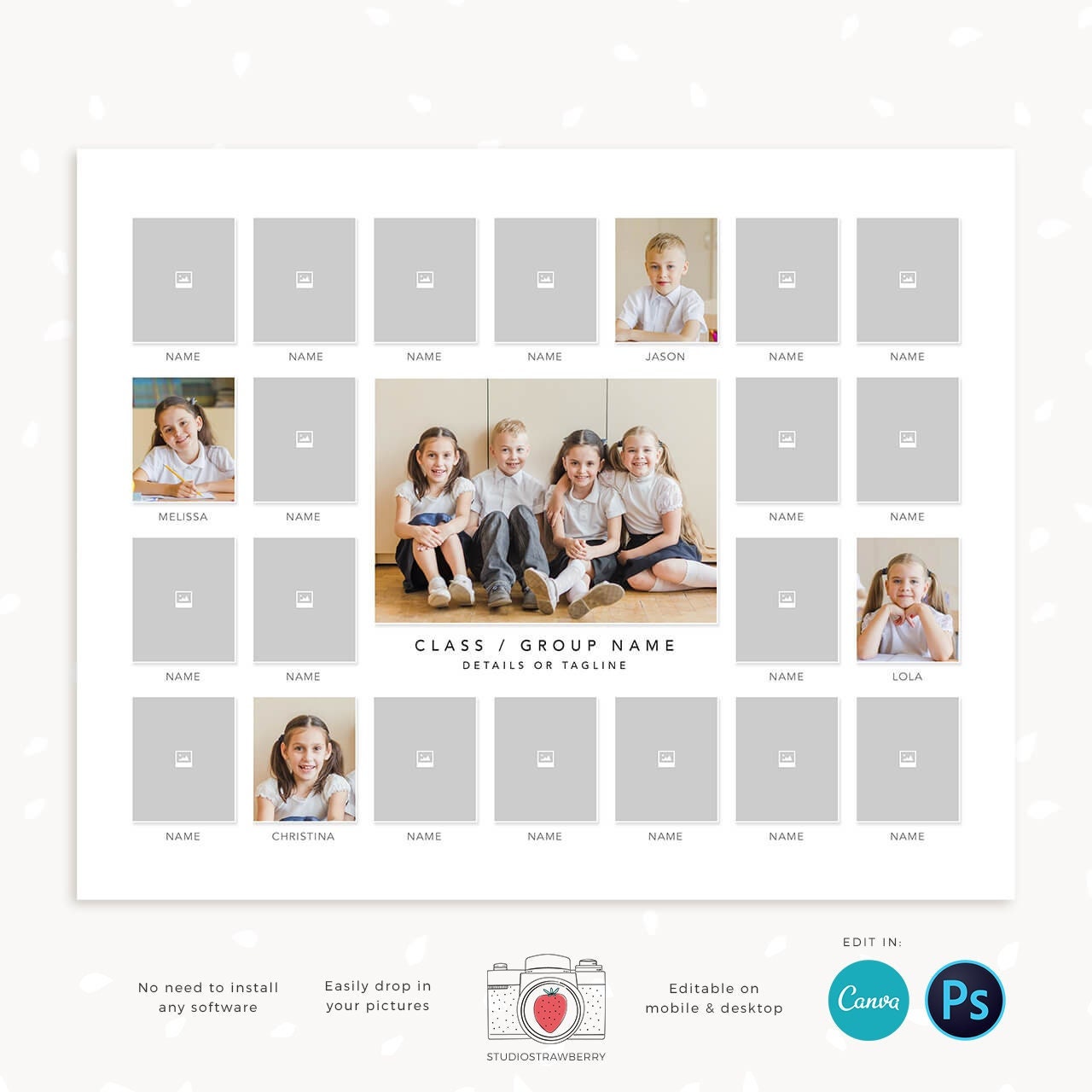 Composite Template 8x10 School Composite Photo Composites Etsy Canada Composite Template 8x10 School Composite Photo Composites Etsy Canada