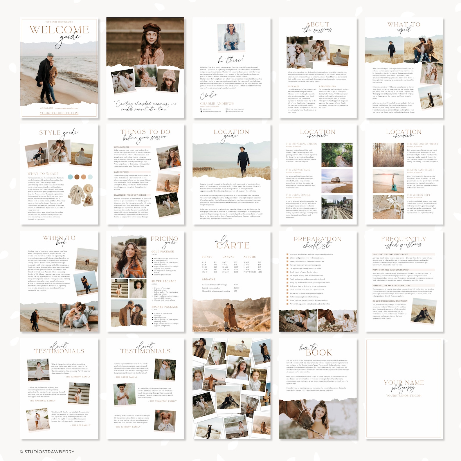 Photography Welcome Guide Template | Editable Canva Client Magazine ...