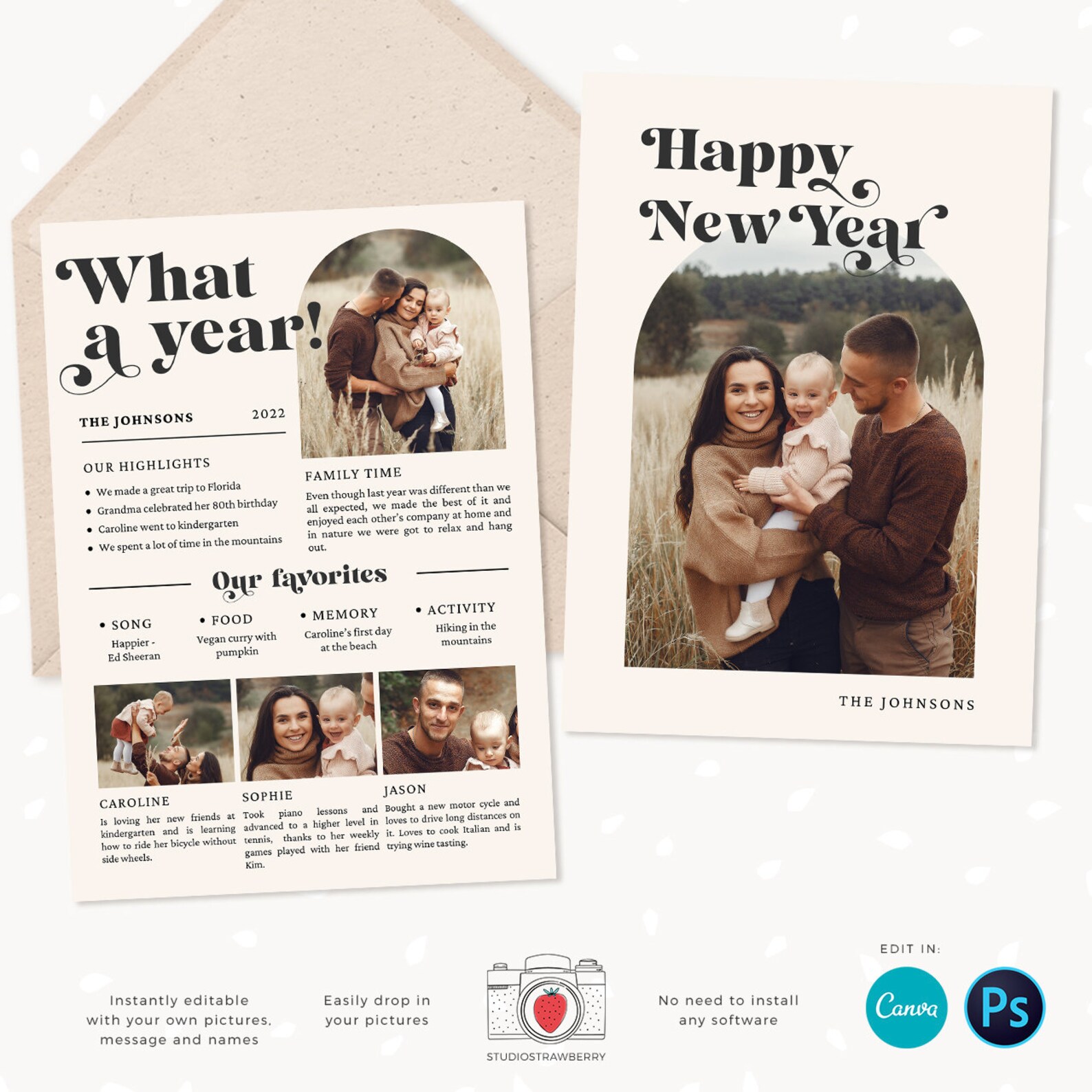 Year in Review Christmas Card Template 2022 Monthly Overview Etsy Year in Review Christmas Card Template 2022 Monthly Overview Etsy