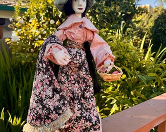 OOAK art doll, Tess of the D’Urbervilles, handmade—country maiden