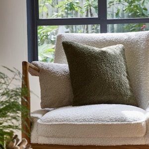 Handmade Boucle Cushion Cover: Custom Size & Color