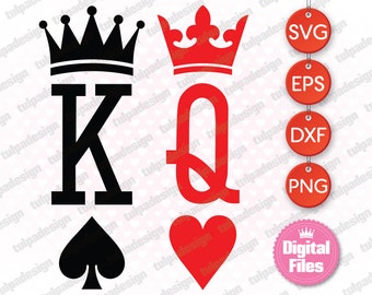 Queen Of Hearts Svg Etsy