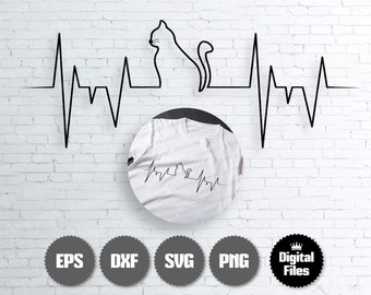 Download Cat Heartbeat Svg Etsy PSD Mockup Templates