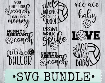 SVG-Bundle für Cricut Benutzer SVG für Trainer Geschenk Sport SVG für Mama Shirt Volleybal Baby Geschenk
