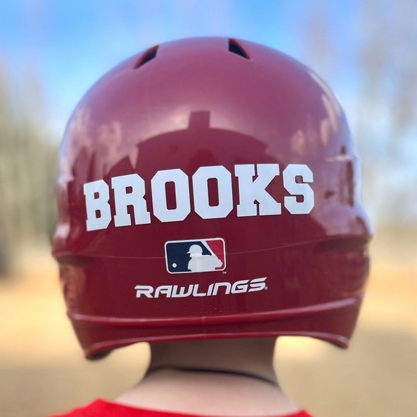 Tball Helmet Custom Name Decal for Kids Custom Helmet Sticker Baseball Helmet Decal Number Sticker for Batting Helmet Baseball Name Tag