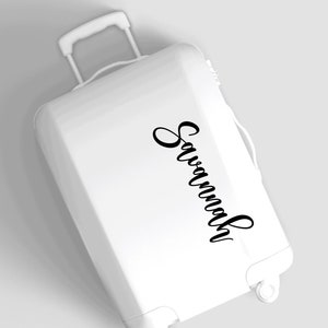 Personalized Suitcase Sticker for Easy Travel Identification Vinyl Suitcase Label Baggage Name Decal for Custom Suitcases Luggage Stickers