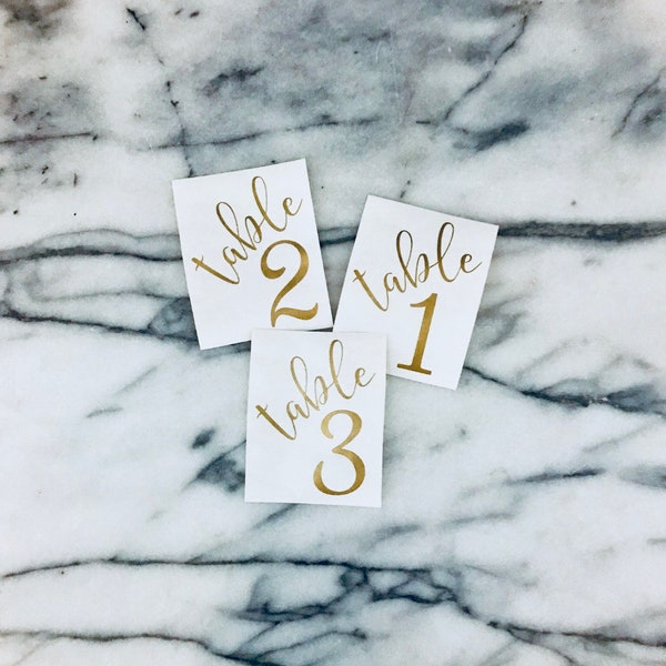 Wedding Table Number Decals/ Wedding Table Numbers/Table Numbers/Event Table Number Decals/ Wedding Table Decals/ DIY Table Number, Numbers