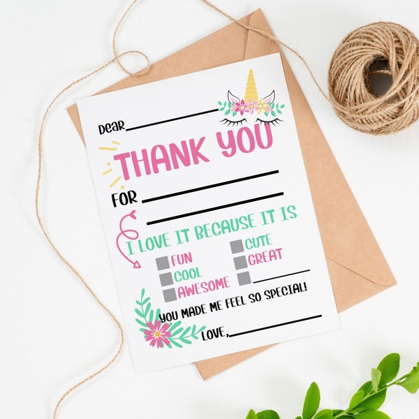 Cute Thank You Card - Etsy