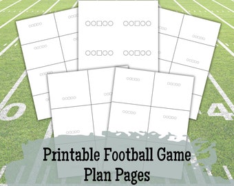 Football Printable Playbook for Game Plan Lineman Diagrams for Game Plan Scouting Template Practice Planner Youth and Flag Football Plays