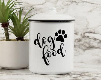 Dog Food Vinyl Decal Label, Dog Food Container Decal, Dog Bowl Decal, Dog Food Sticker, Label for Dog Food Storage, Puppy Decal for Dog Gift