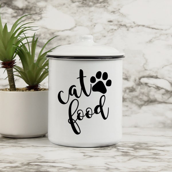 Cat Food Vinyl Decal Label, Cat Food Container Decal, Cat Bowl Decal, Cat Food Sticker, Label for Cat Food Storage, Cat Decal for Cat Gift