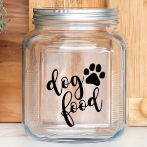 Dog Food Vinyl Decal Label Dog Food Container Decal Dog Bowl Decal Dog Food Sticker Label for Dog Food Storage Puppy Decal for Dog Gift