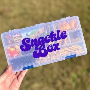 Retro Snackle Box for Travel Snack Box for Kids Gift Charcuterie On the Go Toddler Snackle Box Adult Snack Container Tackle Box Gift Idea