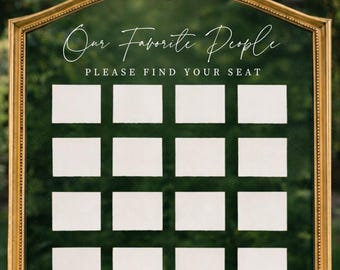 Our Favorite People Your Seat Awaits Vinyl Decal Seating Chart for Wedding Ceremony Sign Our Favorite People Decal Mirror Vinyl Arch Decal