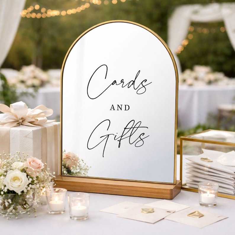 Cards & Gifts Vinyl Decal for Wedding Decal Gift Table Decal for Cards ...