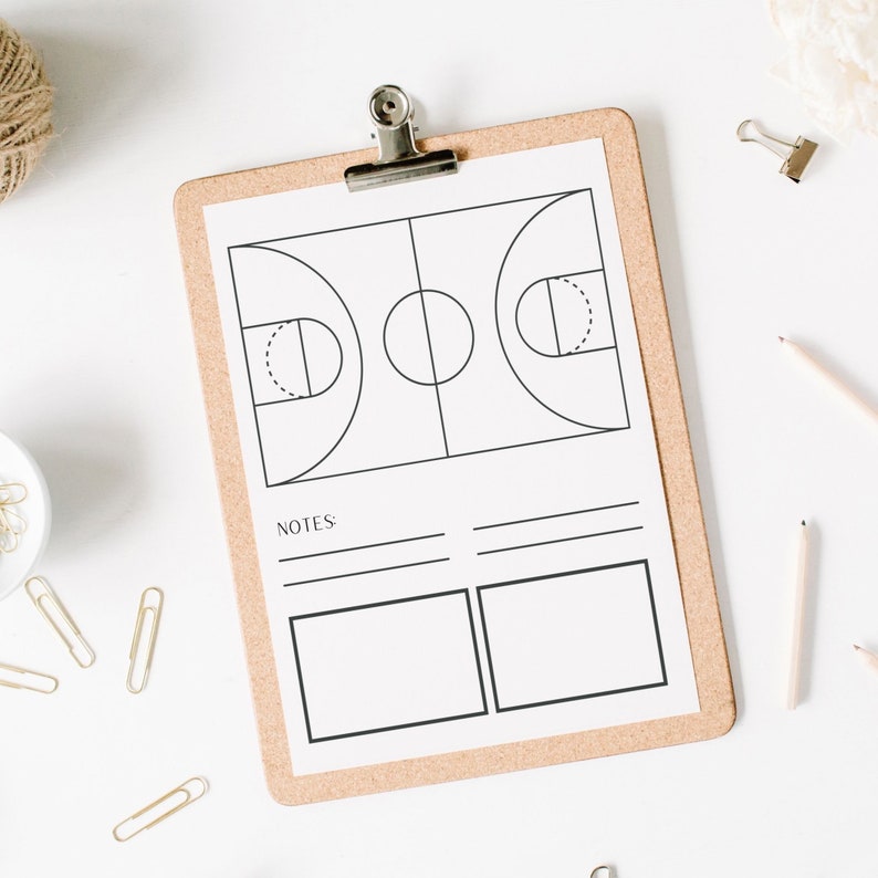 Basketball Printable Playbook for Kids Basketball Diagrams - Etsy