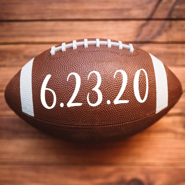 Wedding Date Decal for Football Save the Date Photo Prop, Special Date Decal for Engagement Photo Announcement, Football Gift for Couple