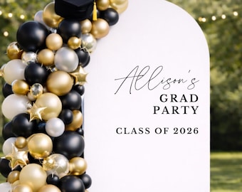 Graduation Party Decal for Class of 2026 Vinyl Decal for Mirror Graduation Decal for Arch Backdrop Graduation Sign Grad Party Sticker