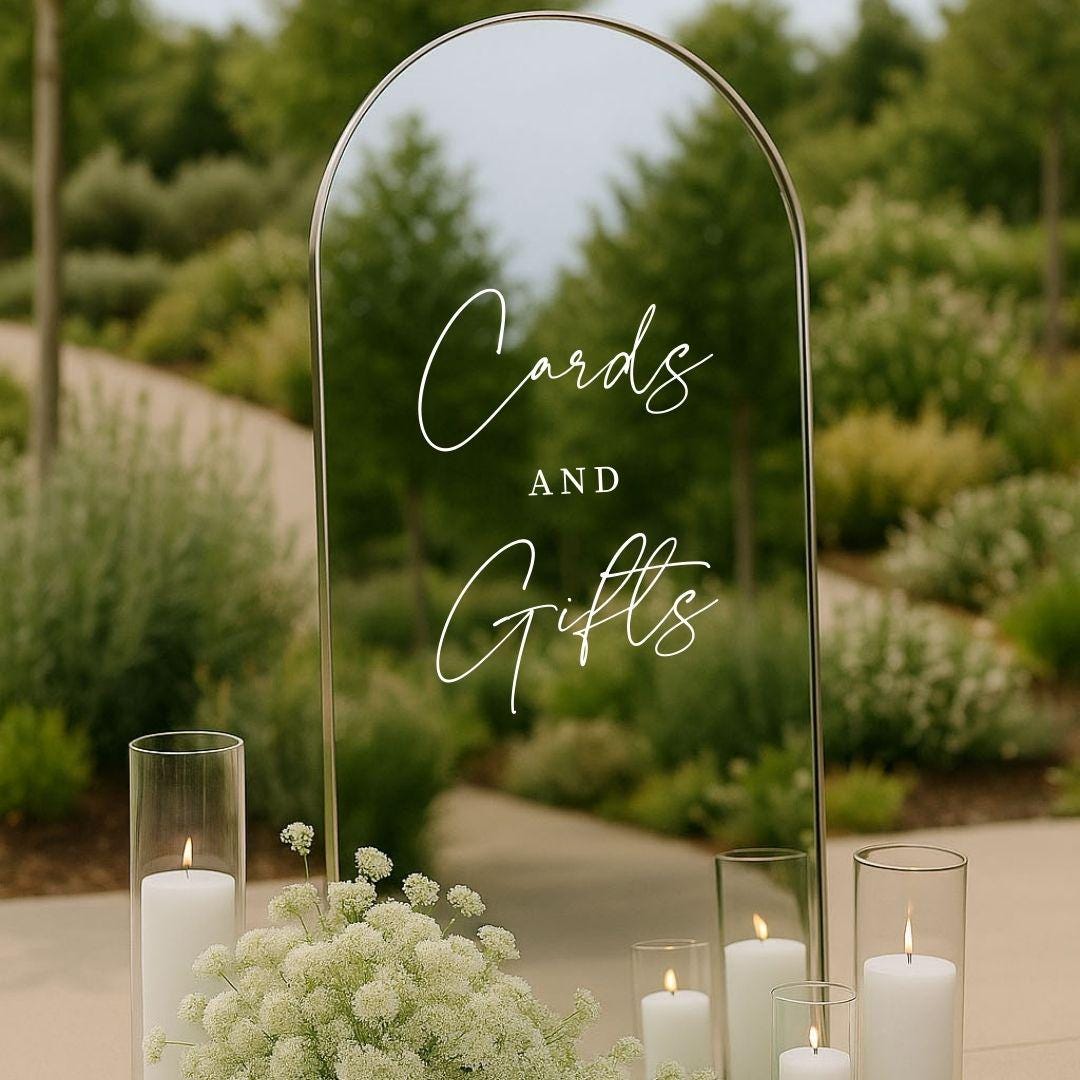 Cards & Gifts Vinyl Decal for Wedding Decal Gift Table Decal for Cards ...