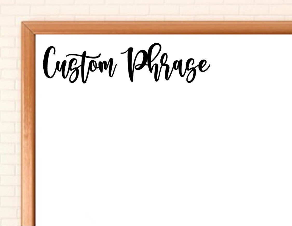 Large Framed Personalized Whiteboard Style Notes Dry Erase Board