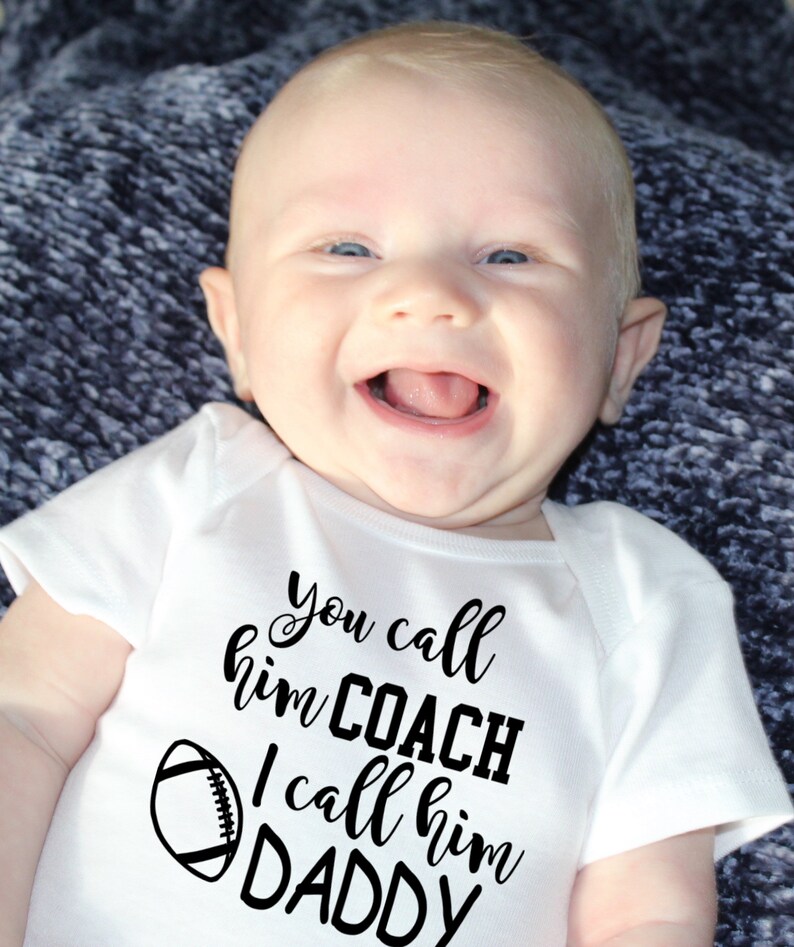 Football Baby Bodysuit Baby Shower Gift for Football Coach Etsy