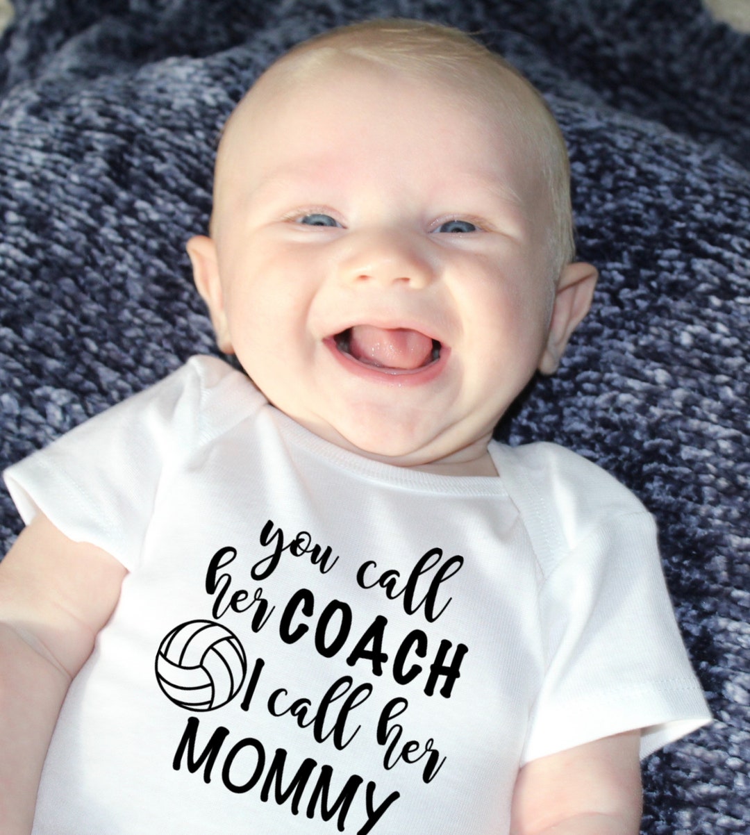 Volleyball Baby Bodysuit, Mommys Assistant Coach Baby Bodysuit, Volleyball Outfit, Volleyball