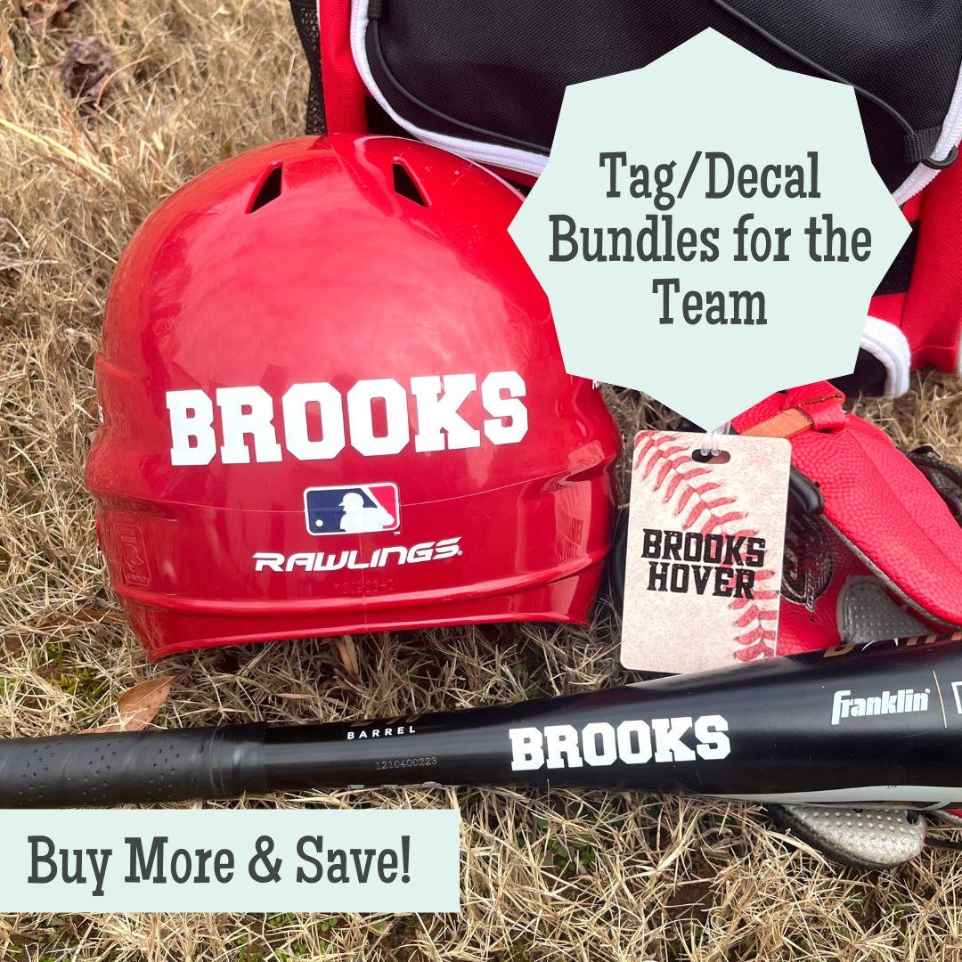 Custom Baseball Bundles for Team Baseball Bag Tag & Decal Bundle ...