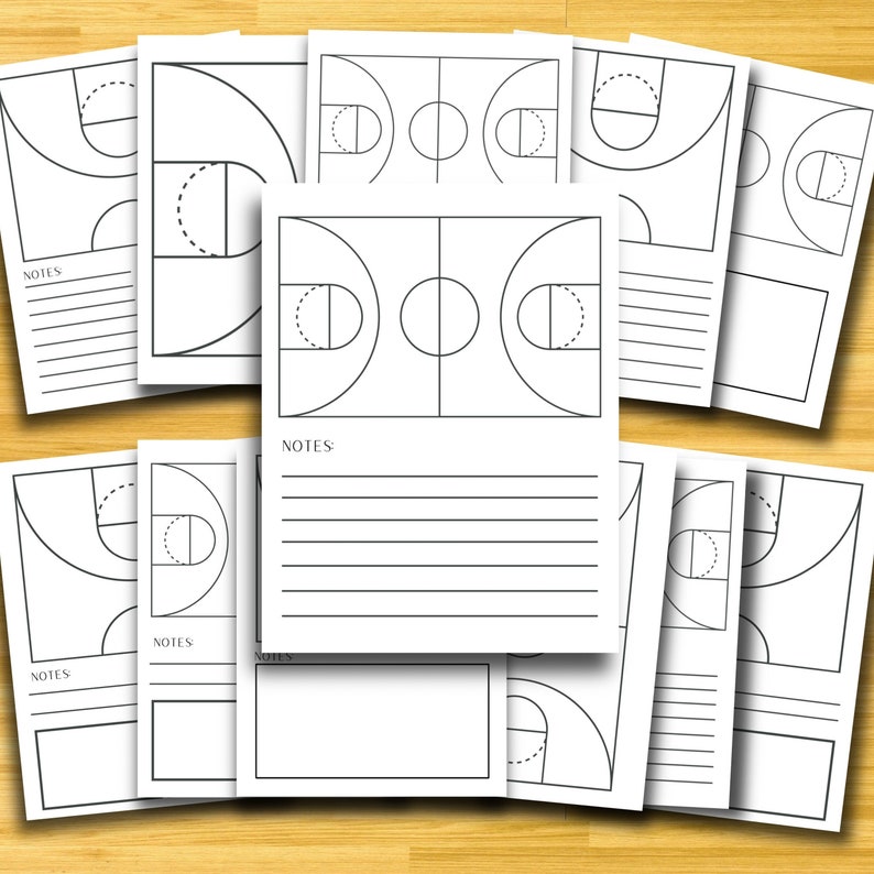 Basketball Printable Playbook for Kids Basketball Diagrams Etsy
