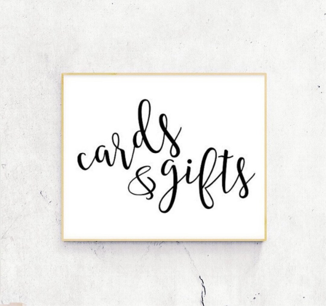 Cards and Gifts Vinyl Decal, Wedding, Wedding Signs, DIY Sign, Wedding