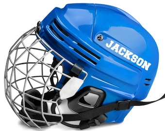 Calcomanía personalizada con nombre para casco de hockey, etiqueta para casco, pegatina para casco de equipo de hockey para niños, etiqueta con nombre, pegatina con número de hockey para casco, calcomanía de regalo