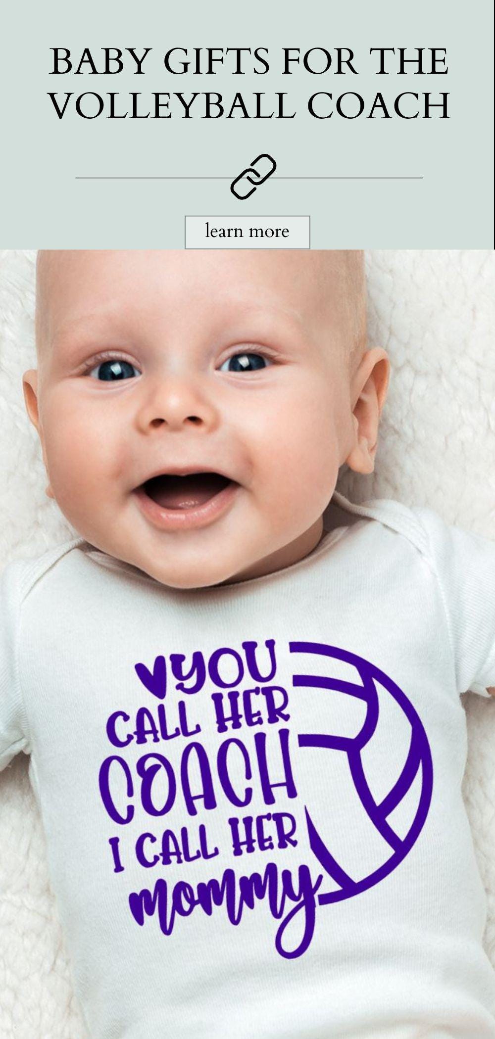 Body Bébé Personnalisé 'Ma Mission Volleyball Avec Maman' - Cadeau Naissance Ou Baby Shower