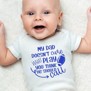 Funny Football Coach Baby Bodysuit for Offensive Coordinator Football Baby Shower Gift Football Baby Outfit Coach Pregnancy Announcement