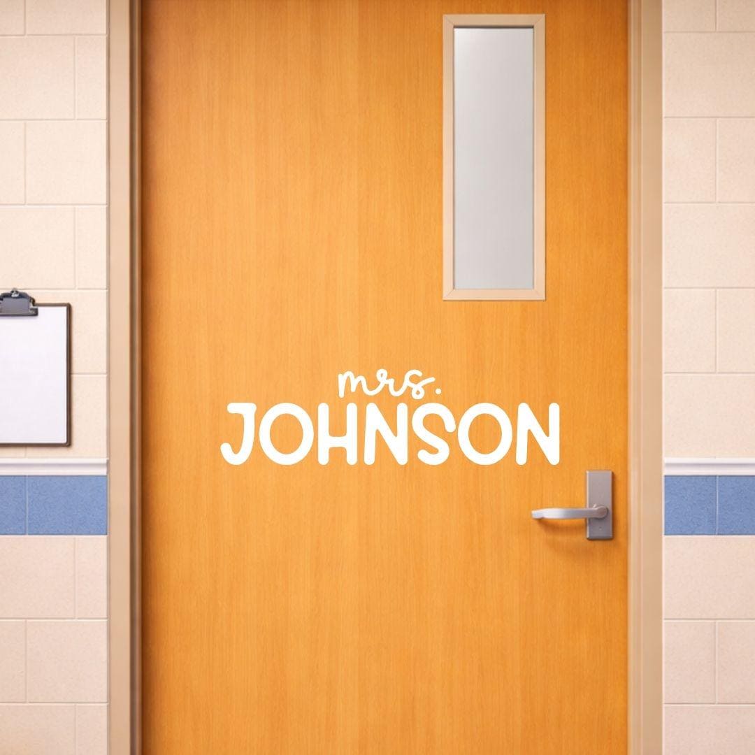 pros bloom ミドルスクール　デッキ60枚　英語 Elementary Teacher Name Vinyl Decal Classroom Door Decor Custom