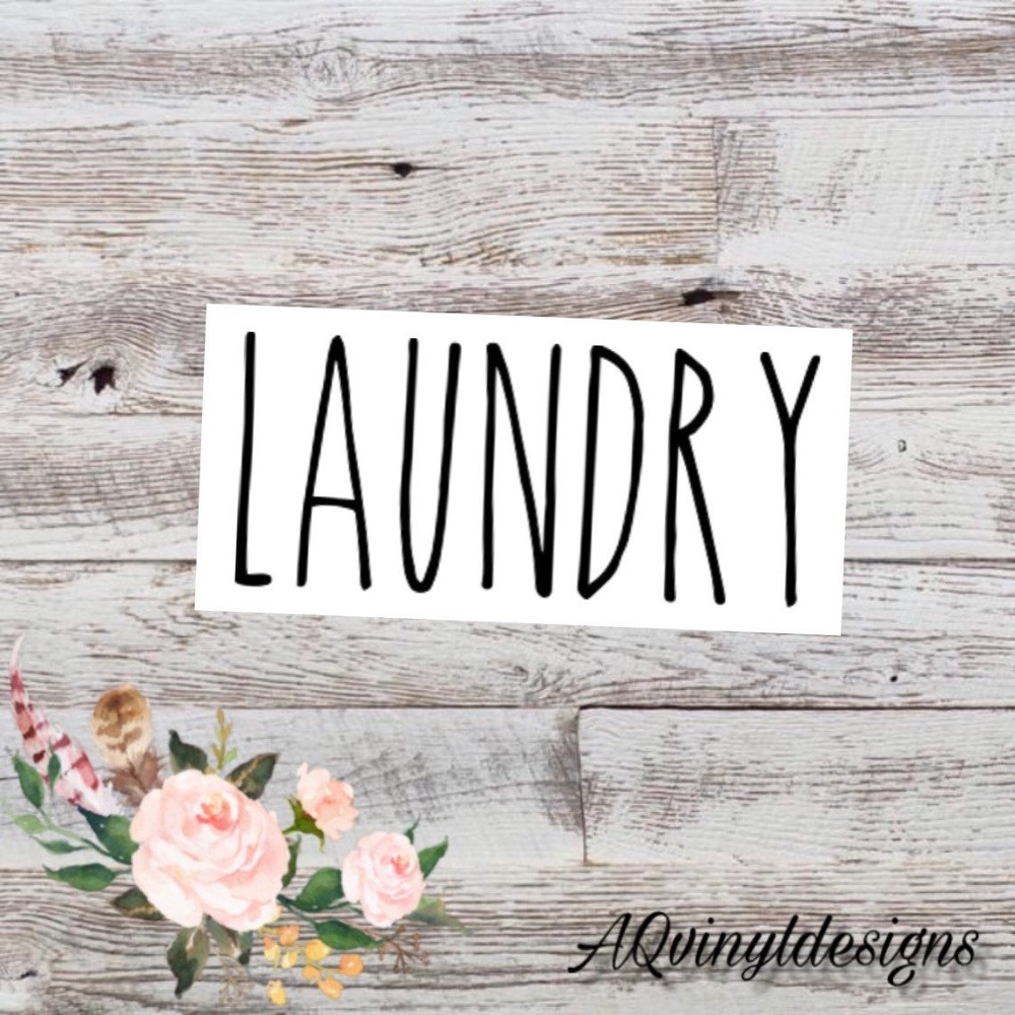 Calcomanía de vinilo de lavandería inspirada en Rae Dunn | Etsy