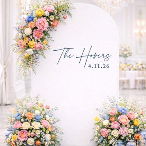 Custom Last Name Wedding Decal for Mirror Wedding Vinyl Established Date Decal for Wedding Mirror Decal Wedding Name Date for Custom Sign image 4