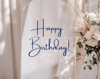 Birthday Mirror Decal for Happy Birthday Sign Mirror Sticker Vinyl Decal for Birthday Banner Sign Birthday Arch Backdrop Birthday Party Sign