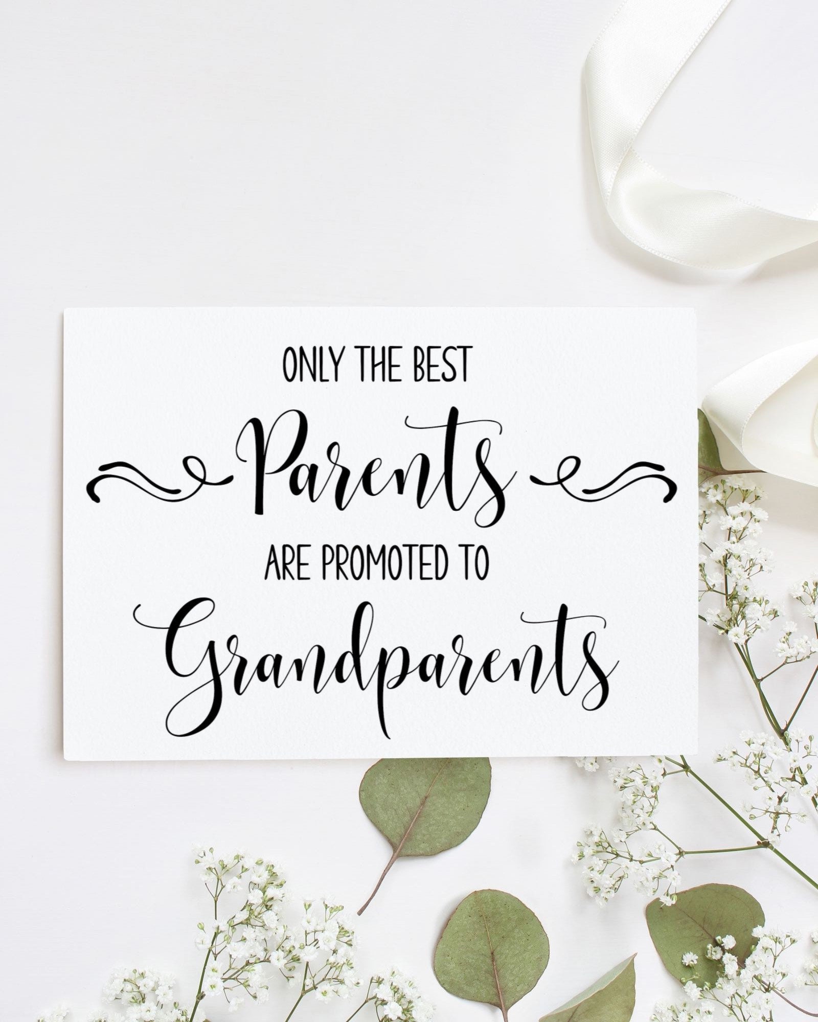 PRINTABLE Grandparents Pregnancy Card Announcing Pregnancy Etsy